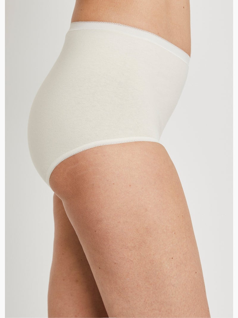 Culotte taille haute galbante - lot de 3 + 1 GRATUITE - Afibel Blanc - Kiabi