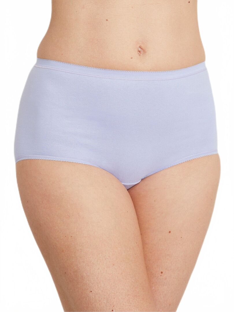 Culotte taille haute galbante - lot de 3 + 1 GRATUITE Violet - Kiabi