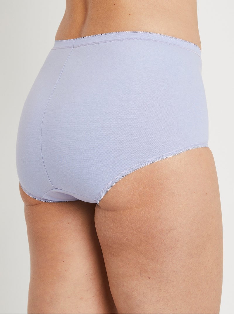 Culotte taille haute galbante - lot de 3 + 1 GRATUITE Violet - Kiabi
