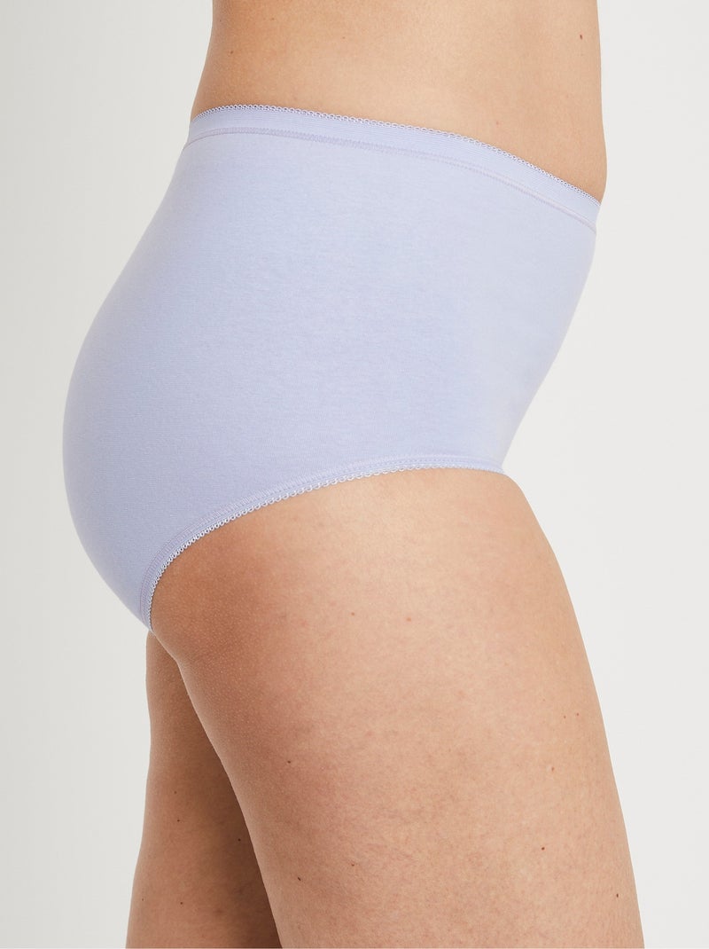 Culotte taille haute galbante - lot de 3 + 1 GRATUITE Violet - Kiabi