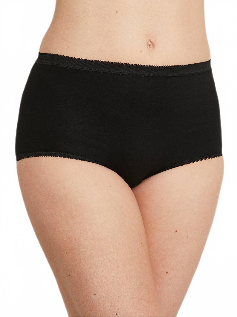 Culotte taille haute galbante Noir - Kiabi