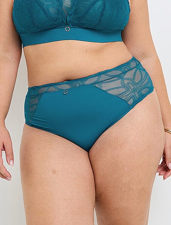 Culotte taille haute grande taille dentell Deborah - RougeGorge Lingerie
