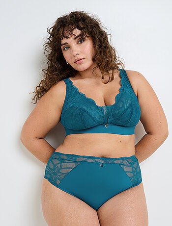 Culotte taille haute grande taille dentell Deborah - RougeGorge Lingerie