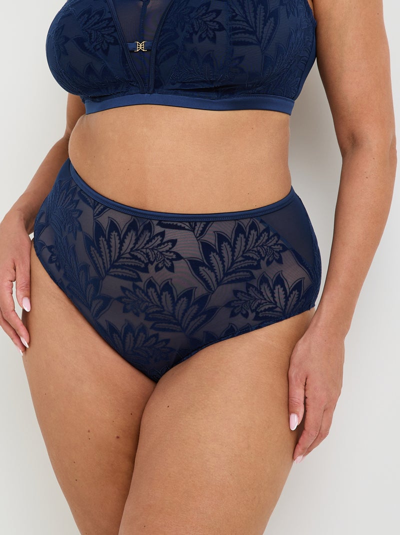 Culotte taille haute grande taille Fantine - RougeGorge Lingerie Bleu marine - Kiabi