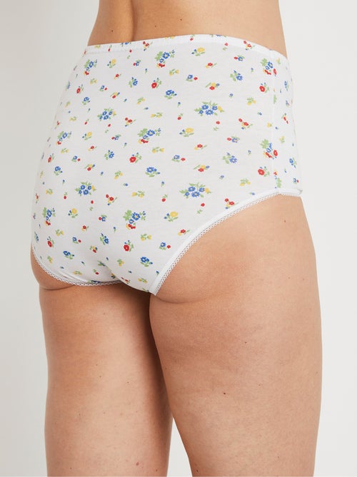 Culotte taille haute imprimée - lot de 4 - afibel - Kiabi