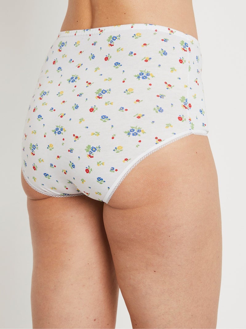 Culotte taille haute imprimée - lot de 4 - afibel Multicolore - Kiabi