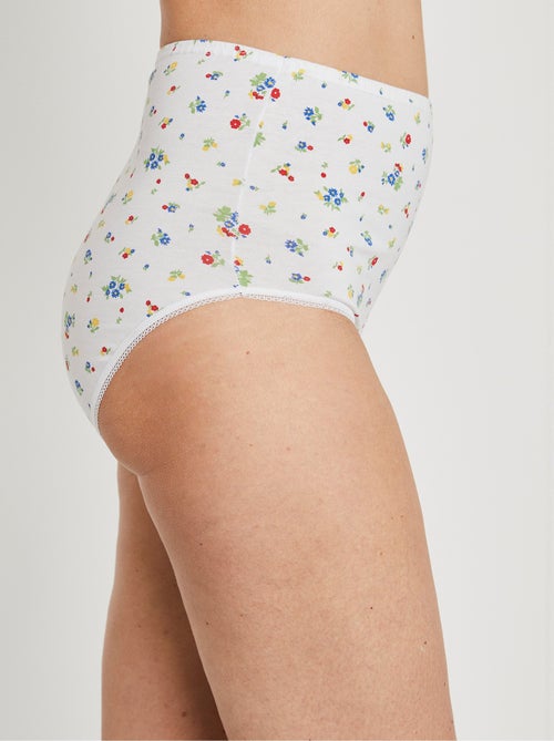Culotte taille haute imprimée - lot de 4 - afibel - Kiabi