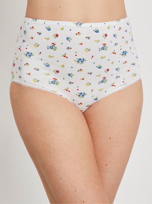 Culotte taille haute imprimée - lot de 4 - Kiabi