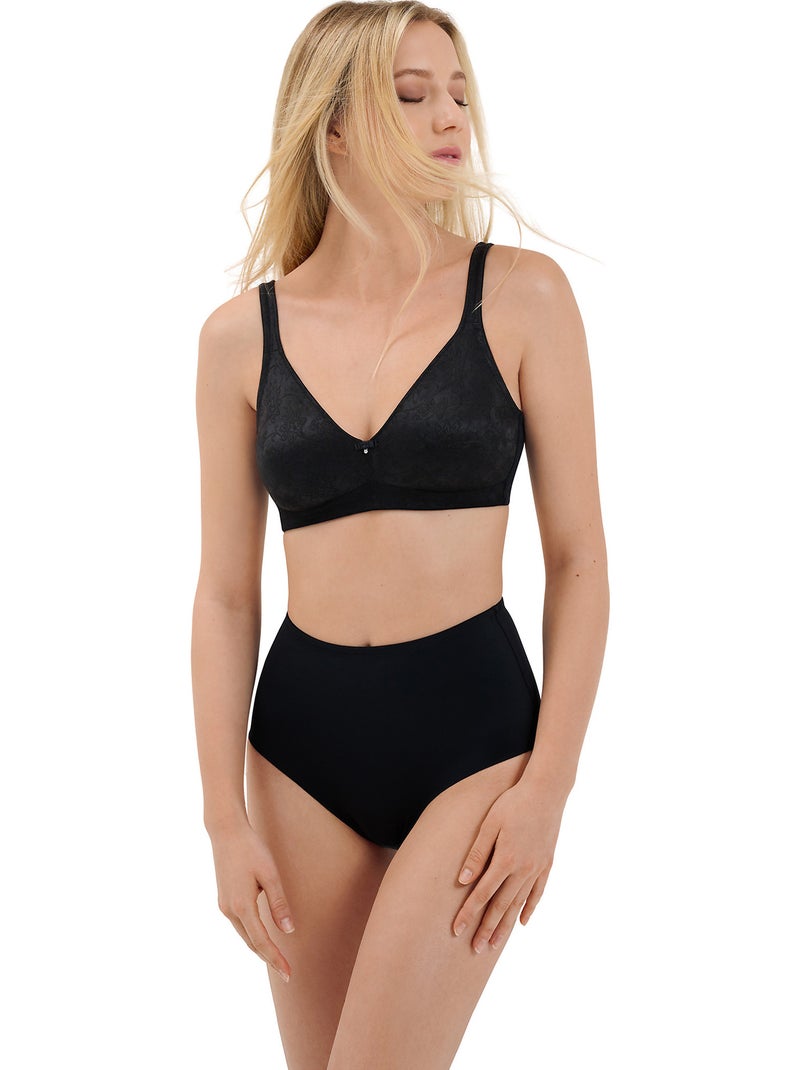 Culotte taille haute Jane Noir - Kiabi