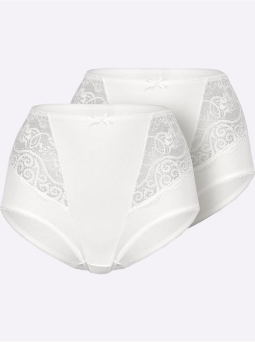 Culotte Taille Haute Jersey Fin - Taille Standard - Witt - Lot de 2 - Kiabi
