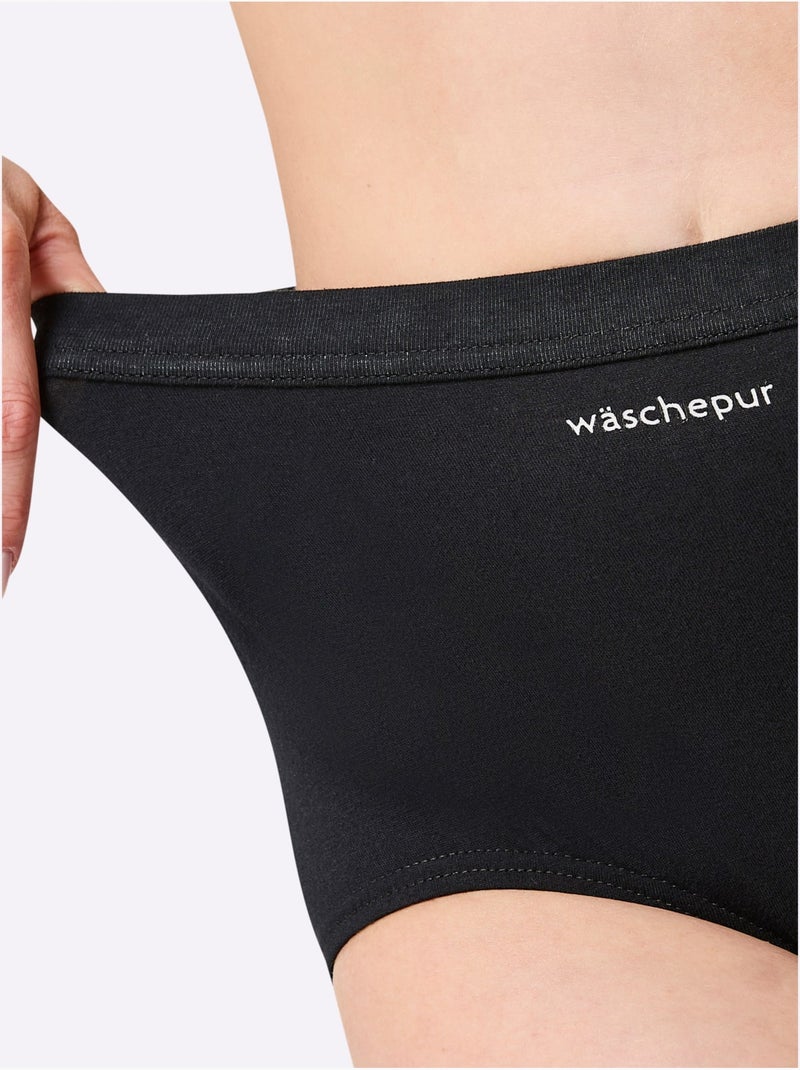 Culotte Taille Haute Jersey Fin - Taille Standard - Witt - Lot de 3 Noir - Kiabi