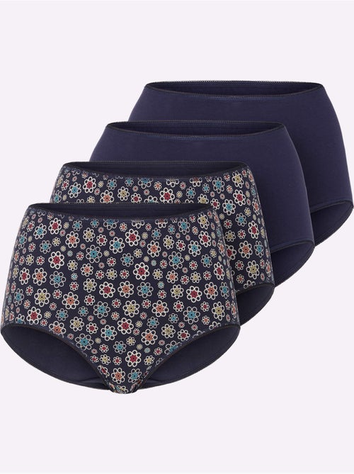 Culotte Taille Haute Jersey Fin - Taille Standard - Witt - Lot de 4 - Kiabi