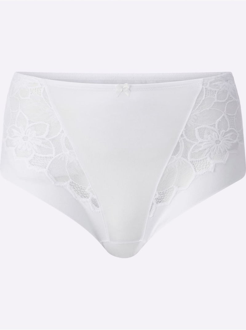 Culotte Taille Haute Jersey Fin - Taille Standard - Witt Blanc - Kiabi