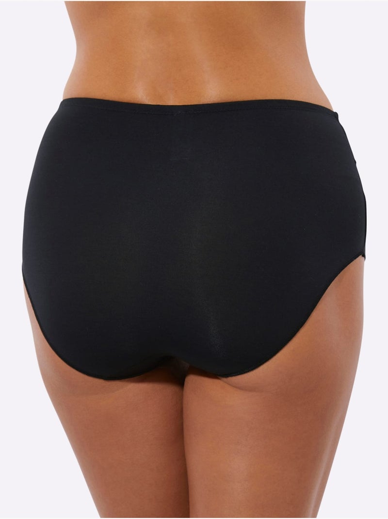Culotte Taille Haute Jersey Fin - Taille Standard - Witt Noir - Kiabi