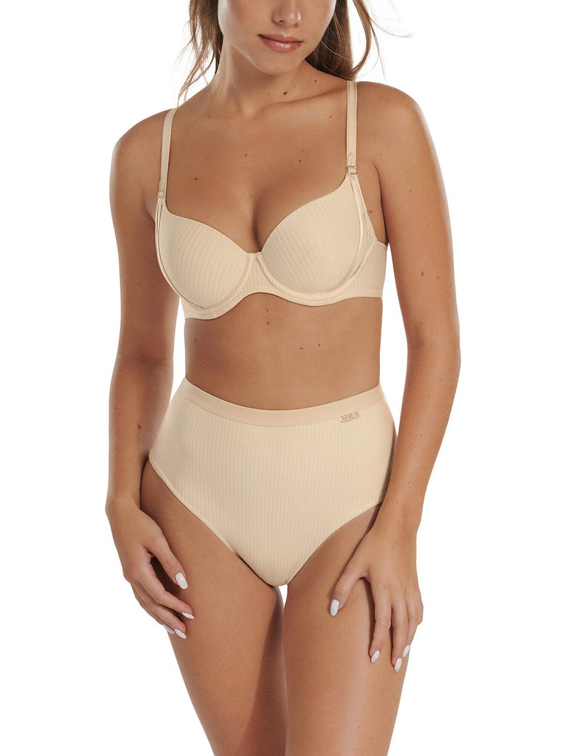 Culotte taille haute Laura Beige - Kiabi