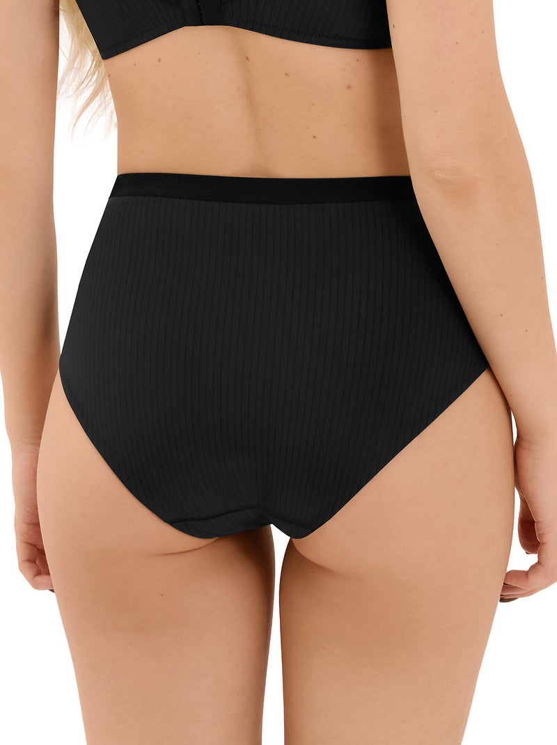 Culotte taille haute Laura Noir - Kiabi