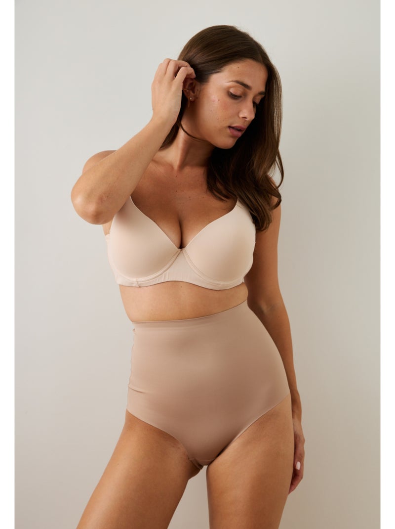 Culotte taille haute Louna Beige - Kiabi