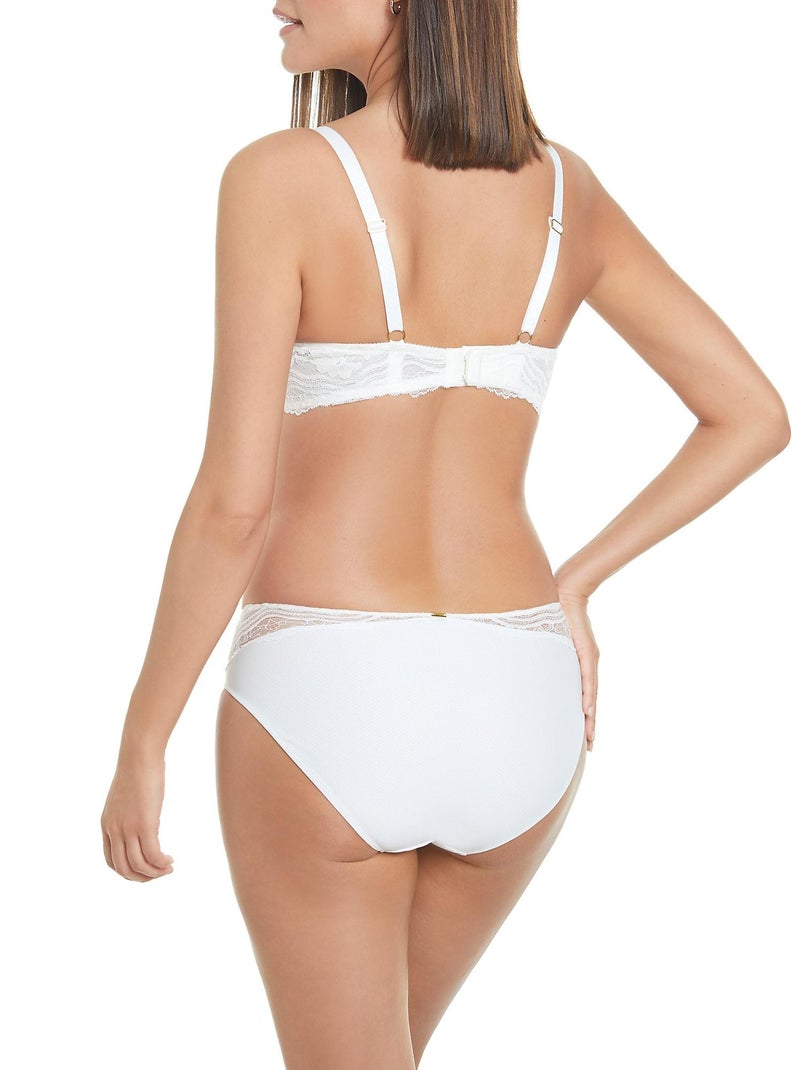 Culotte taille haute Ludovica Mariage Ecru - Kiabi