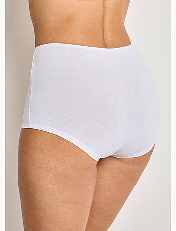 Culotte taille haute maxi coton stretch - lot de 3 - Afibel