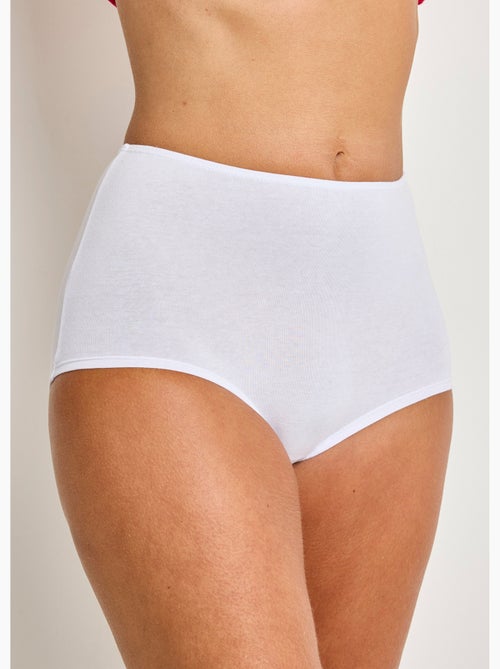Culotte taille haute maxi coton stretch - lot de 3 - Afibel - Kiabi