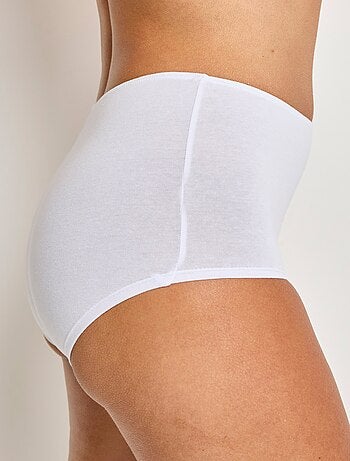 Culotte taille haute maxi coton stretch - lot de 3