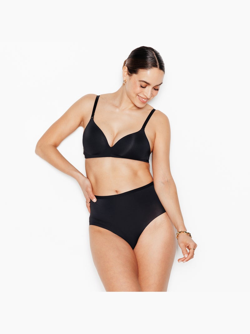 Culotte taille haute microfibre Perfect - RougeGorge Lingerie Noir - Kiabi