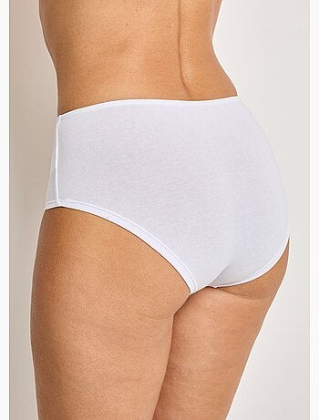 Culotte taille haute midi coton stretch - lot de 3 - Afibel