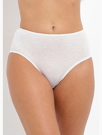 Culotte taille haute midi coton stretch - lot de 3 - Afibel