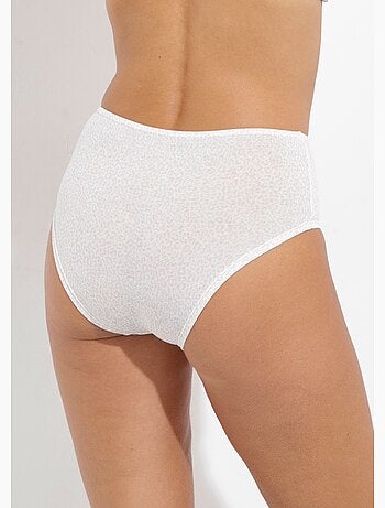 Culotte taille haute midi coton stretch - lot de 3 - Afibel