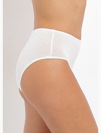 Culotte taille haute midi coton stretch - lot de 3 - Afibel