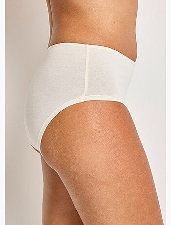 Culotte taille haute midi coton stretch - lot de 3