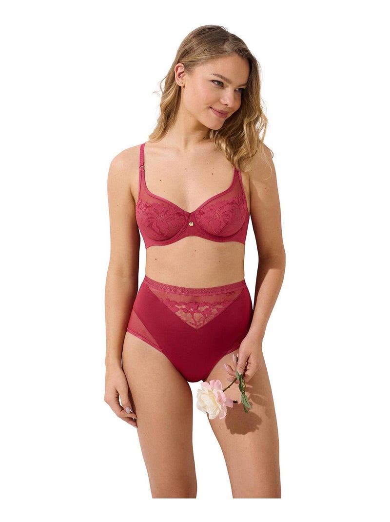 Culotte taille haute Ocean Orange corail - Kiabi