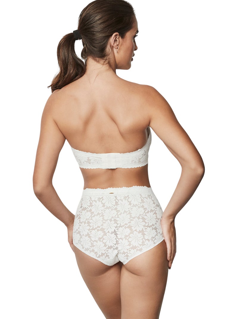 Culotte taille haute ONE AND LACE MARIAGE Ecru - Kiabi