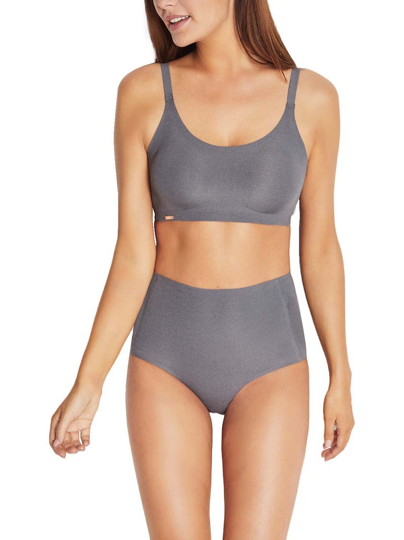 Culotte taille haute One Gris - Kiabi