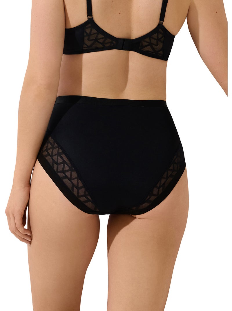 Culotte taille haute Opal Noir - Kiabi