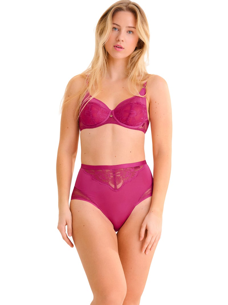 Culotte taille haute ROBIN Magenta - Kiabi