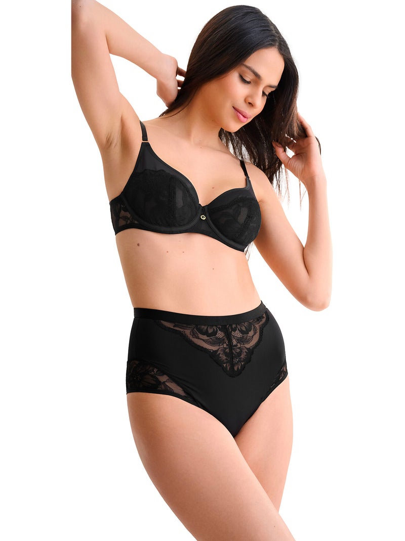 Culotte taille haute ROBIN Noir - Kiabi