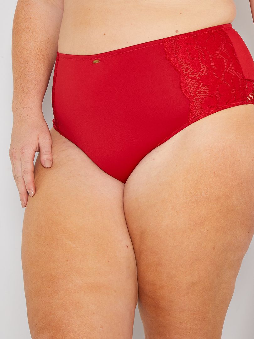 Slip taille haute Vida rouge