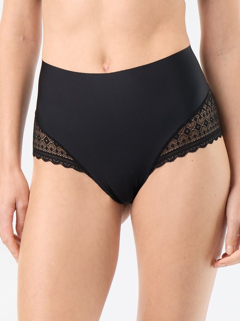 Culotte taille haute shapewear Noir - Kiabi