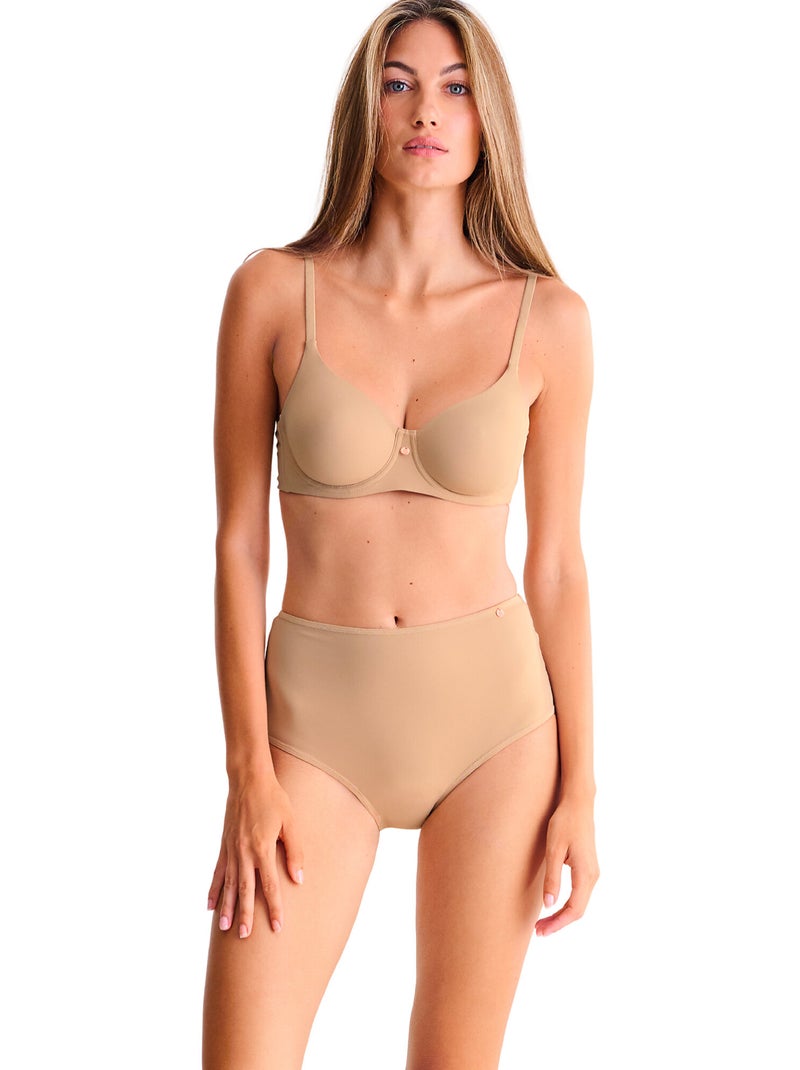 Culotte taille haute SOPHIA Beige - Kiabi