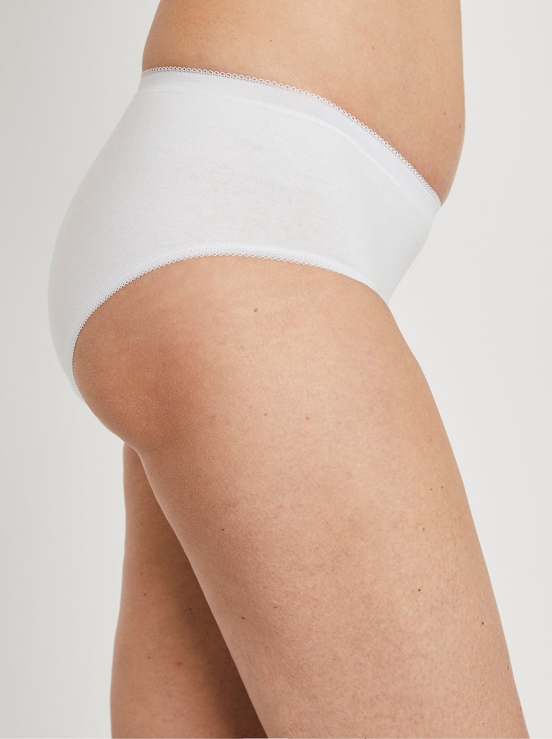 Culotte taille normale galbante - lot de 3 + 1 GRATUITE - Afibel Blanc - Kiabi