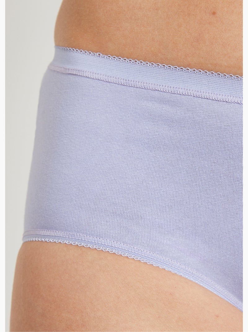 Culotte taille normale galbante - lot de 3 + 1 GRATUITE - Afibel Lavande - Kiabi