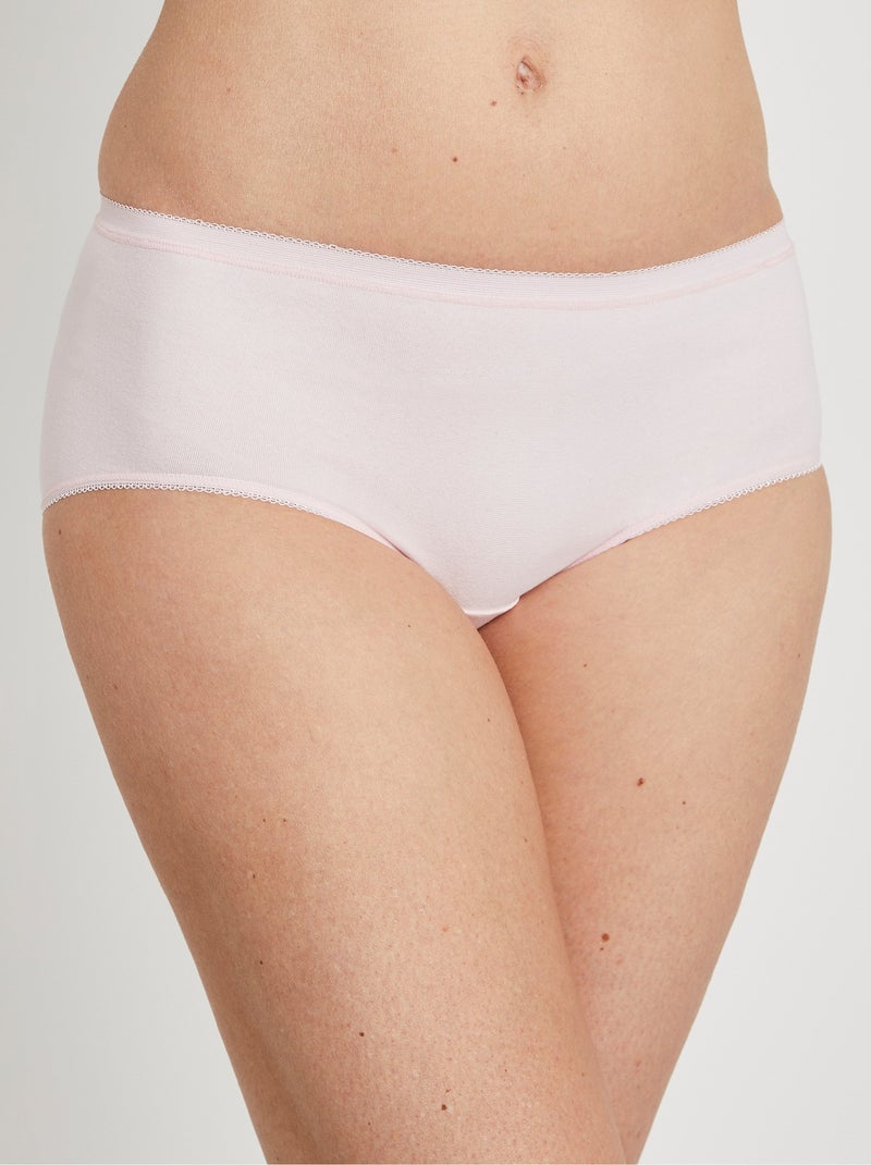 Culotte taille normale galbante - lot de 3 + 1 GRATUITE Rose - Kiabi