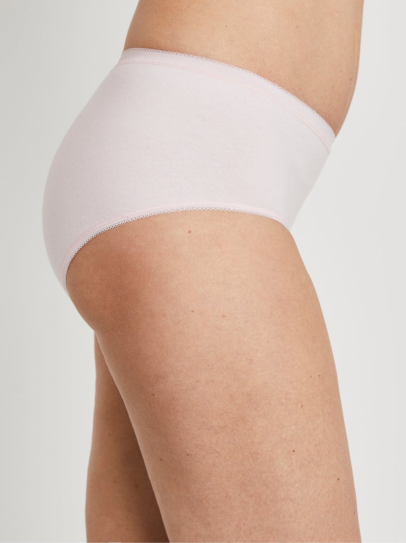 Culotte taille normale galbante - lot de 3 + 1 GRATUITE Rose - Kiabi