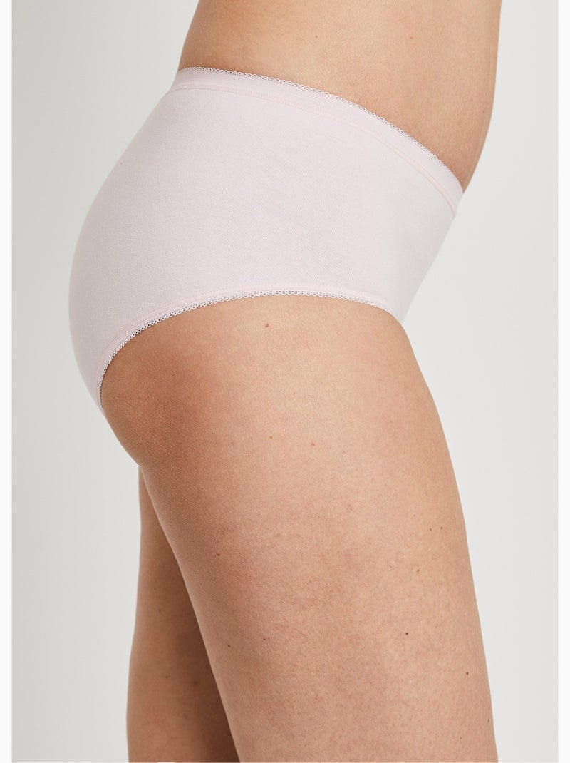 Culotte taille normale galbante coton - Afibel Rose pâle - Kiabi
