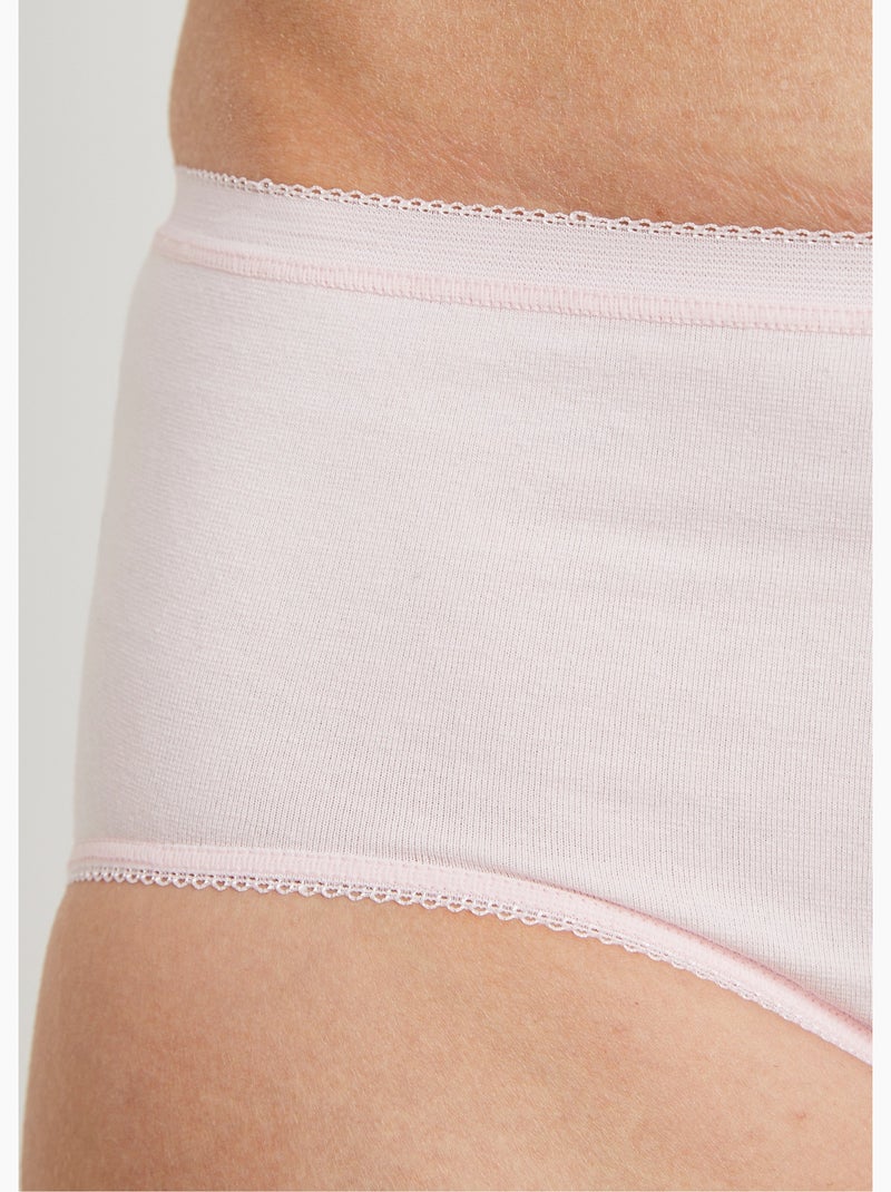 Culotte taille normale galbante coton - Afibel Rose pâle - Kiabi
