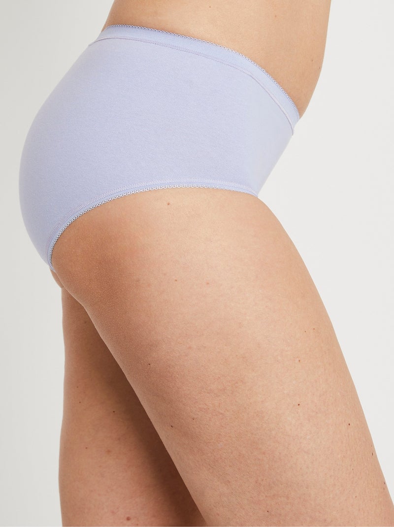 Culotte taille normale galbante coton - Afibel Violet - Kiabi