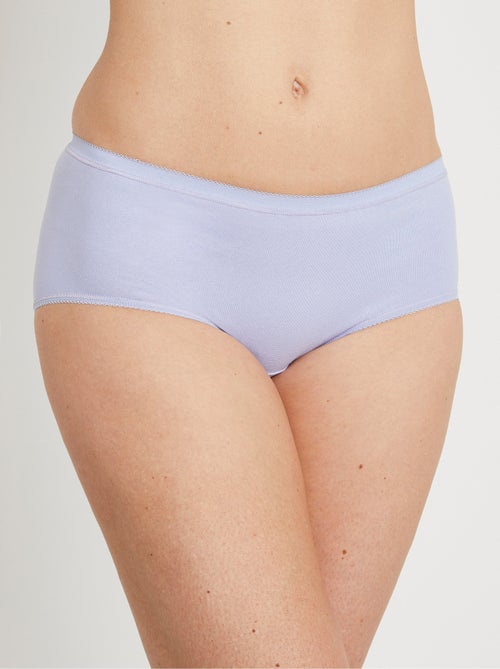 Culotte taille normale galbante coton - Kiabi