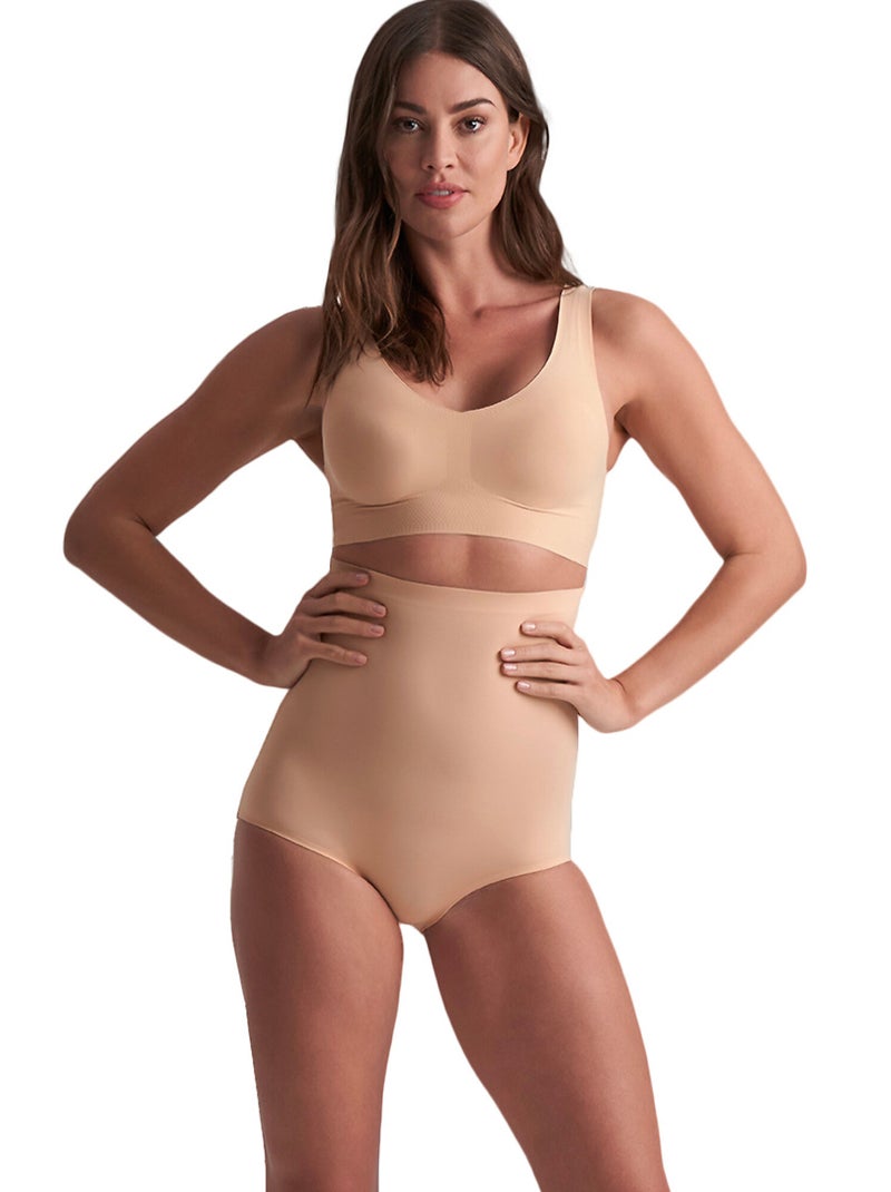 Culotte taille ultra haute invisible Beige - Kiabi