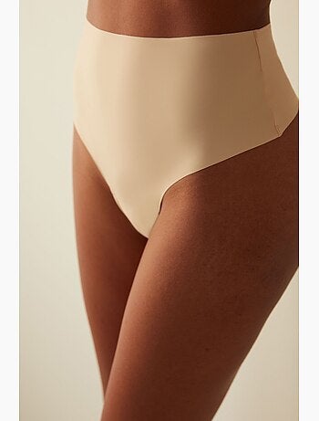 Culotte tanga lisse sans démarcation, sans coutures, taille basse penti